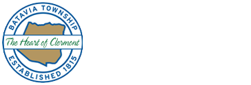 A logo for Batavia Township shows “Heart of Clermont,” “Established 1812,” and “Batavia Township, Clermont County Ohio” text.
